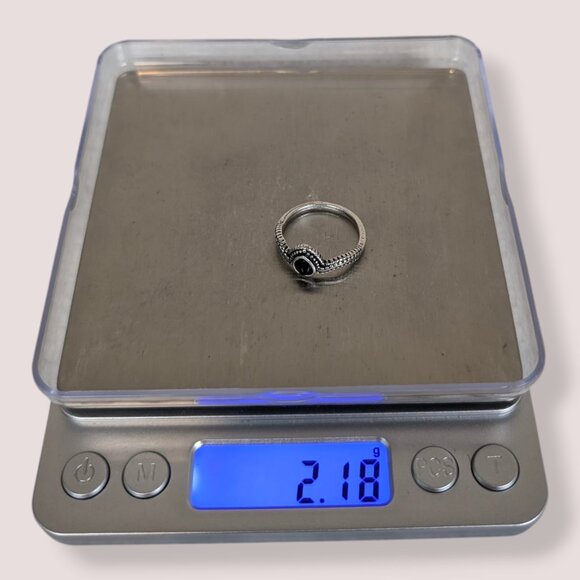 (3/$20) Black Tear Cabochon Dot Ring - Picture 5 of 6